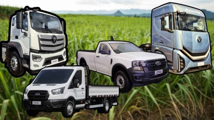 Veículos Foton e Ford na Agrishow 2026