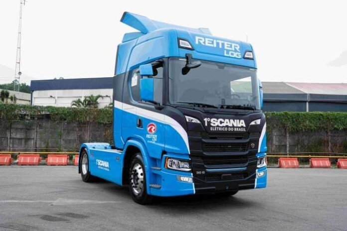 A Reiter Log iniciou a operação do primeiro caminhão elétrico Scania no Brasil