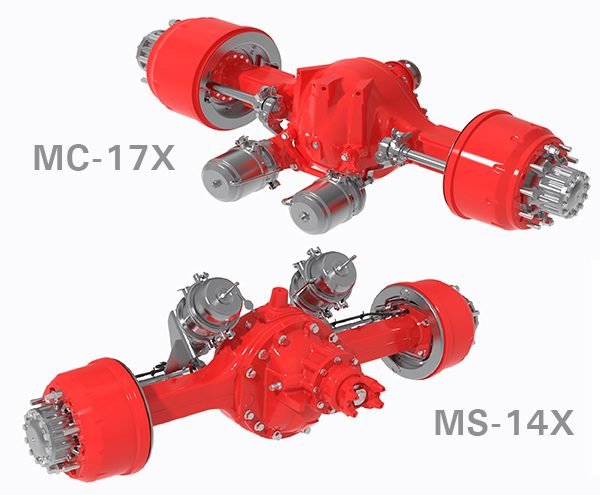 Imagem ilustrativa dos eixos Cummins MS-14X e MS-17X