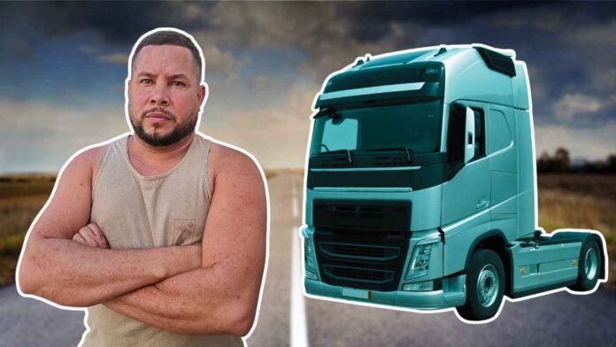 O caminhoneiro Lucas Germano sonha em ter um Volvo FH